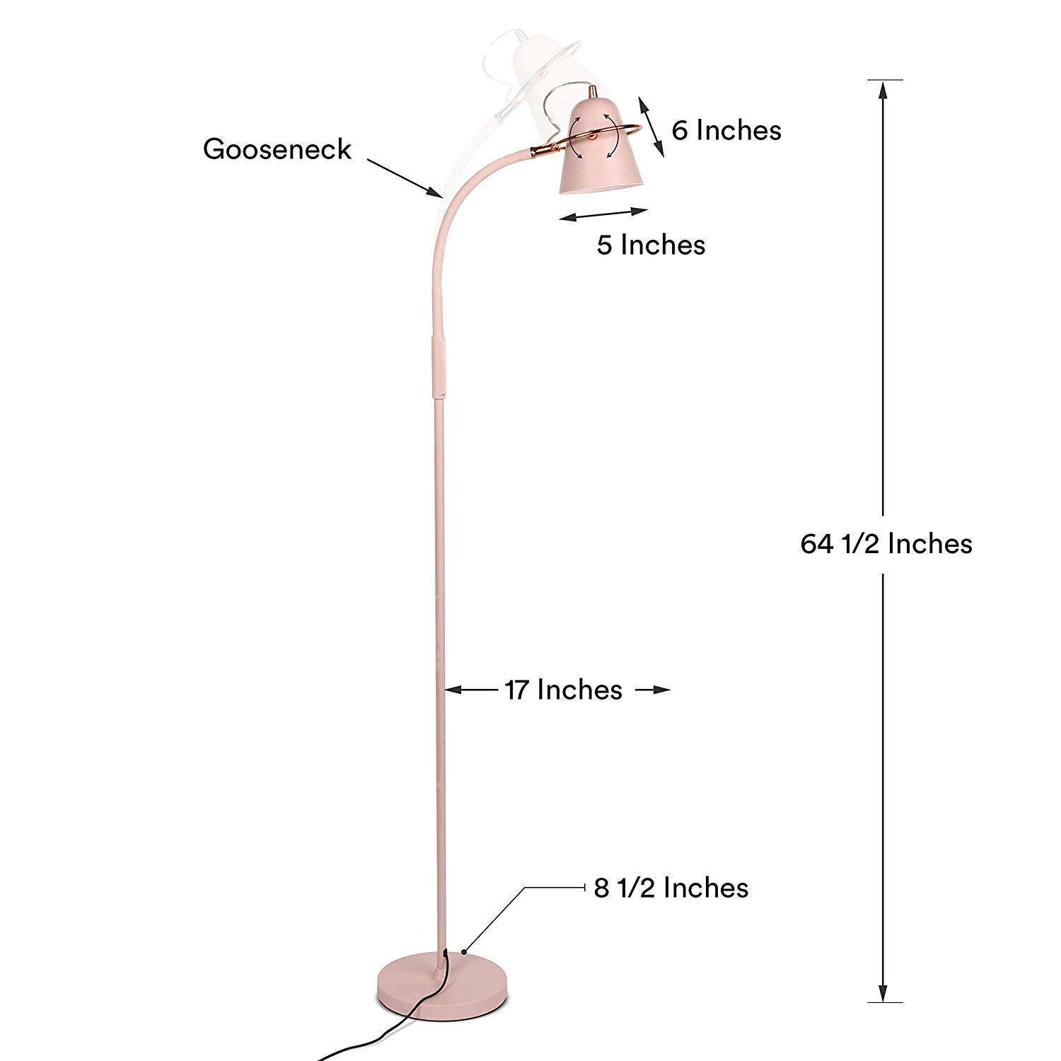 Bright LED Reading, Craft & Task Floor Lamp (3)