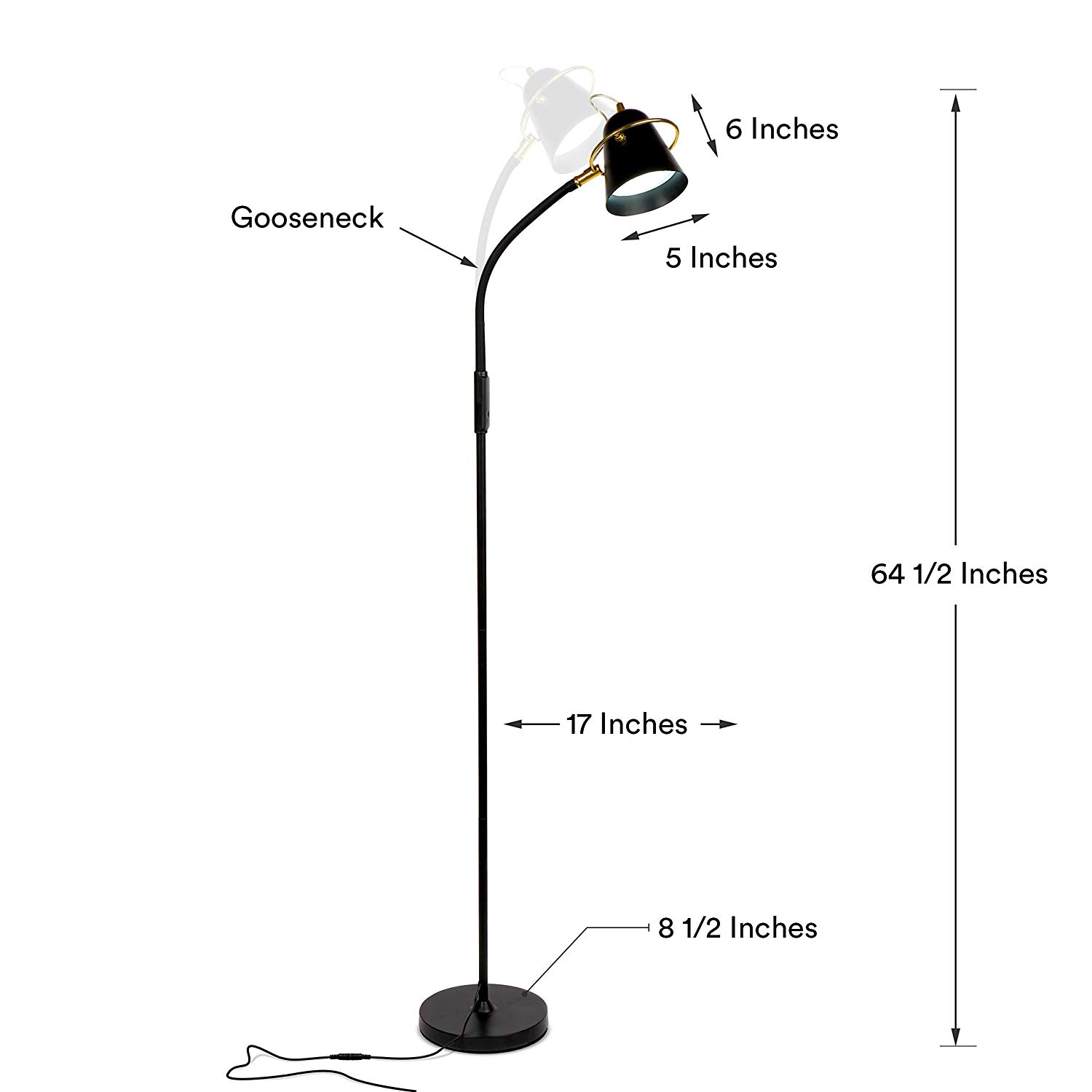 Bright LED Reading, Craft & Task Floor Lamp (6)